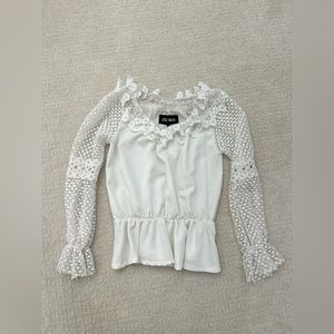 Style Mafia Off the Shoulder White Floral Top Shirt